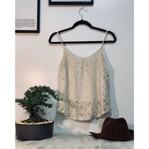 Medium Pins & Needles Lace Spaghetti Strap Top